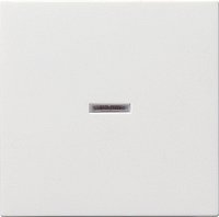 Лицевая панель Gira System55 для 1-кл. выключателя с подсветкой белый матовый